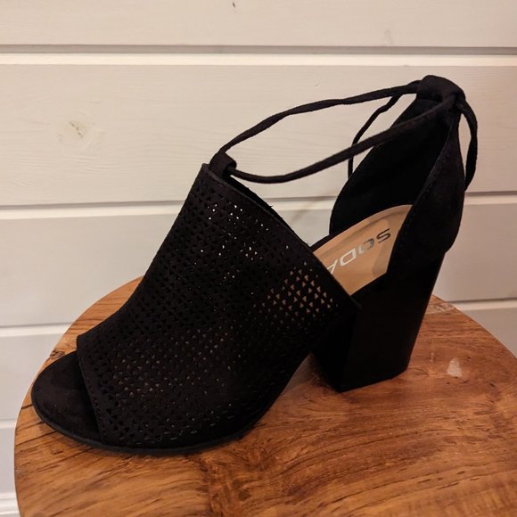 NEW Soda Dress Sandals Black - Picture 1 of 5